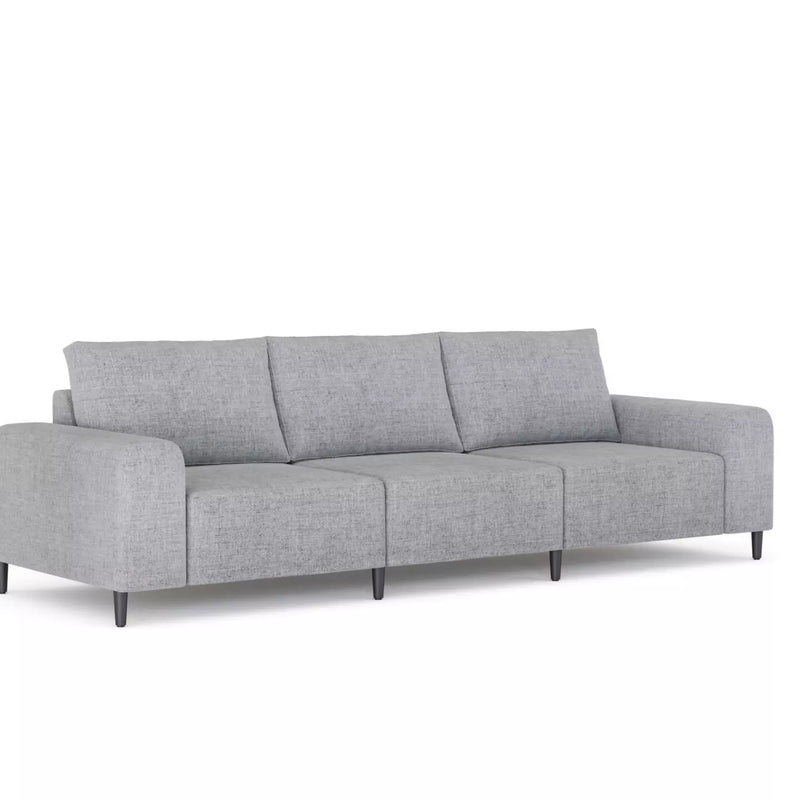 Morgan Soffa Ljusgrå linne, 3 sits