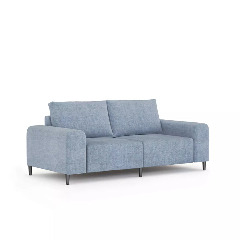 Morgan Soffa Blått linne, 2 sits
