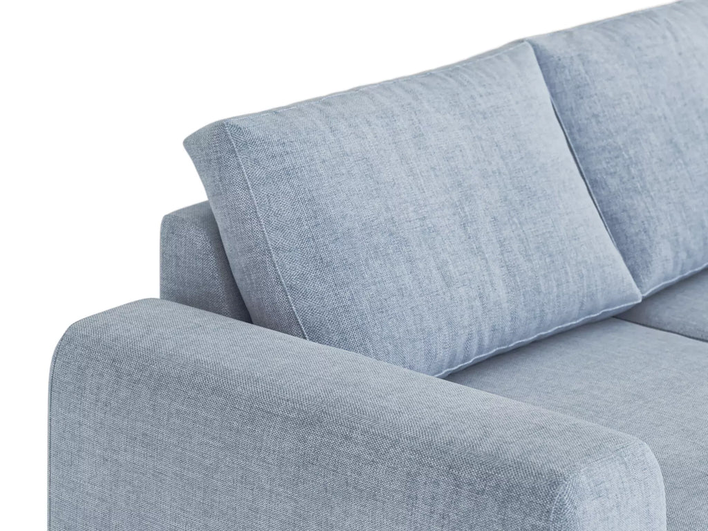 Morgan Soffa Blått linne, 3 sits