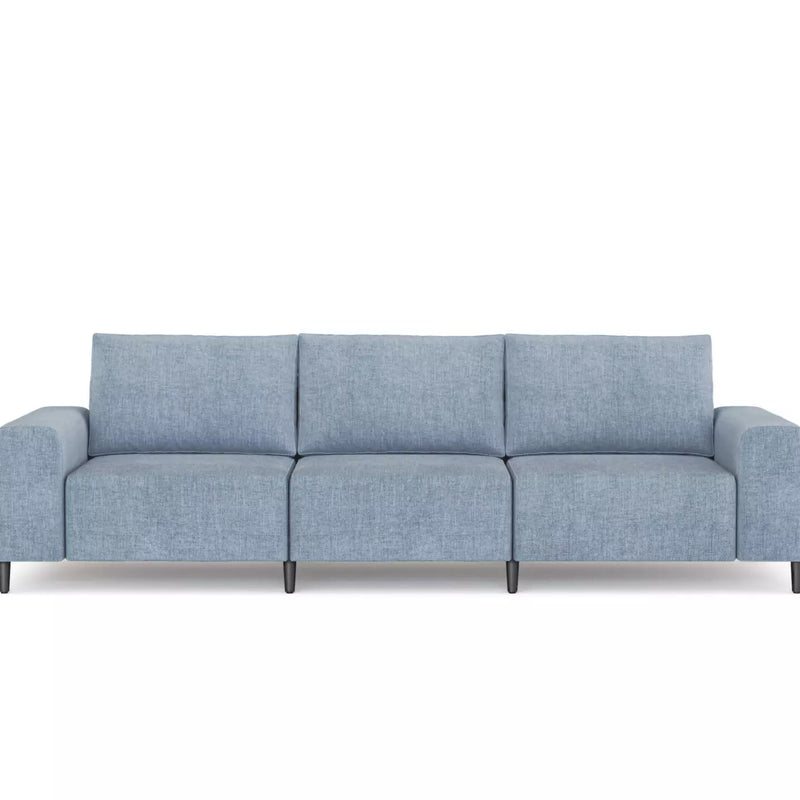 Morgan Soffa Blått linne, 3 sits