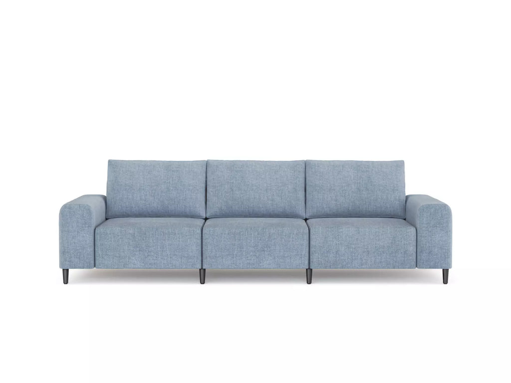 Morgan Soffa Blått linne, 3 sits