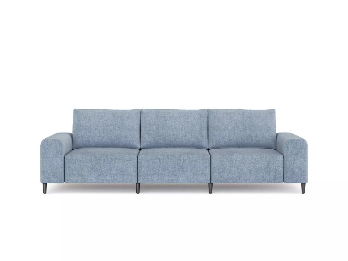 Morgan Soffa Blått linne, 3 sits