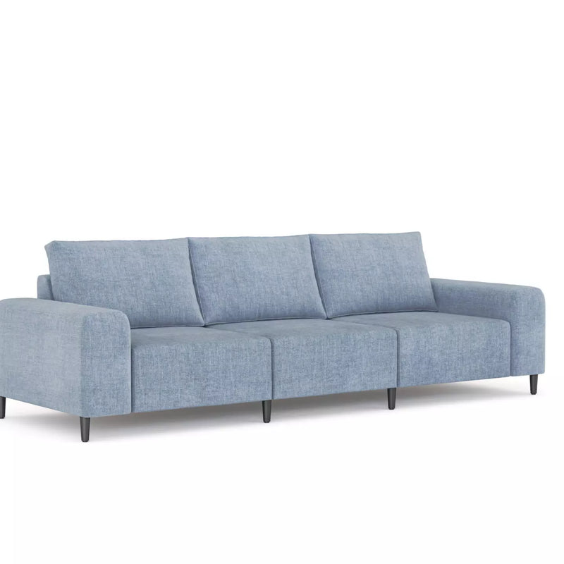 Morgan Soffa Blått linne, 3 sits