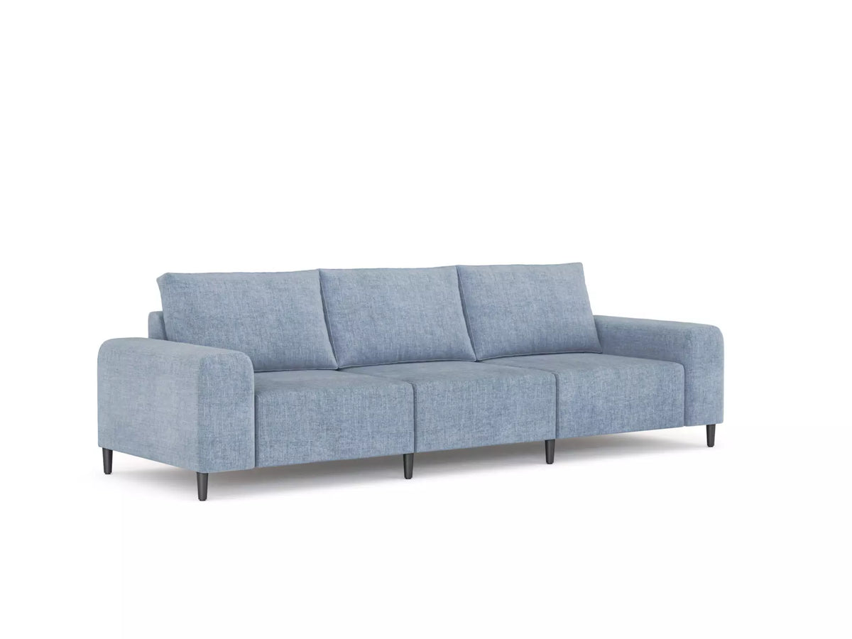 Morgan Soffa Blått linne, 3 sits