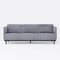 Matte Soffa Grå linne, 3 sits