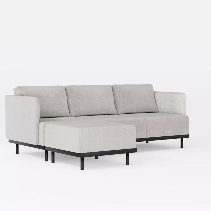 Matte Soffa Beige linne, Hörnsoffa